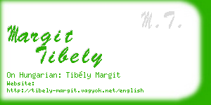 margit tibely business card